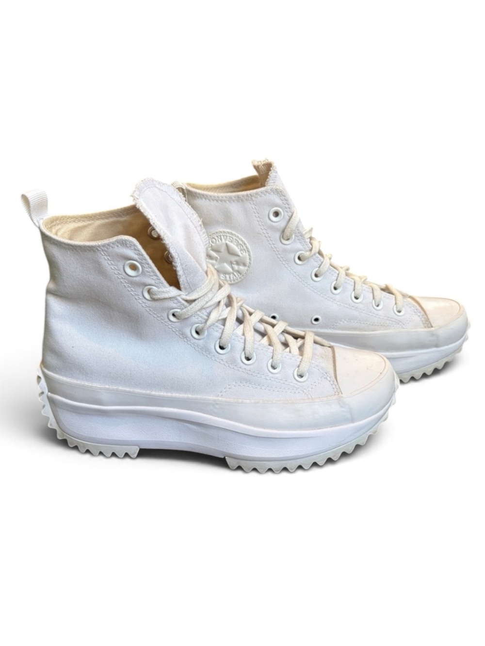Converse Run Star Hike High Top Platform Canvas Shoes M8/W9.5 White